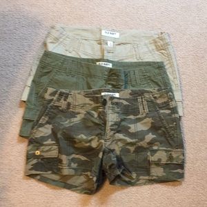 Three pairs Old Navy Shorts. Size 4.